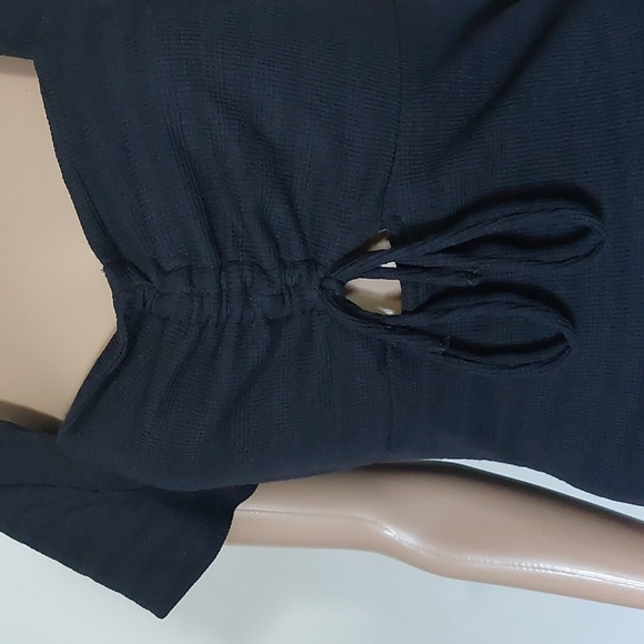 SO goods for life could Bow one tie front short sleeve Women's bodysuit size L‎ - Picture 3 of 9